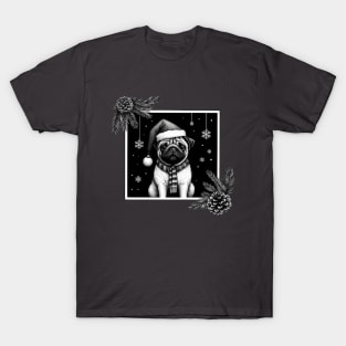 Gothic Christmas Pug T-Shirt